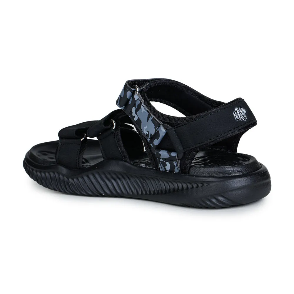 A-HA Casual Black Sandals For Men STAMINA-9 By Liberty