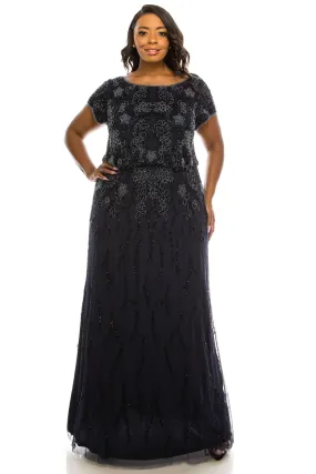 Adrianna Papell AP1E205375W Long Plus Size Dress