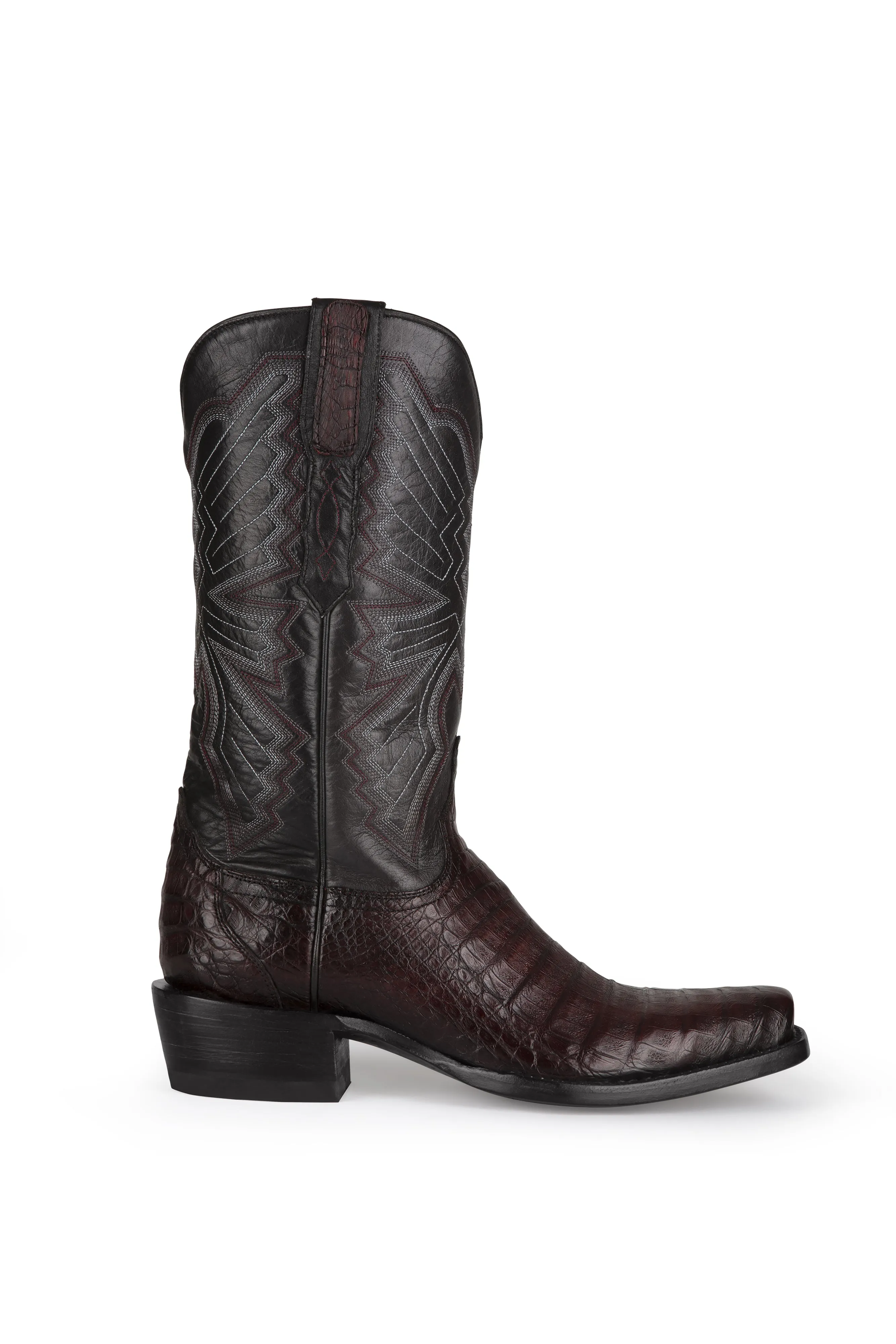 Allens Brand - Carson Caiman - Cutter Toe - Black Cherry