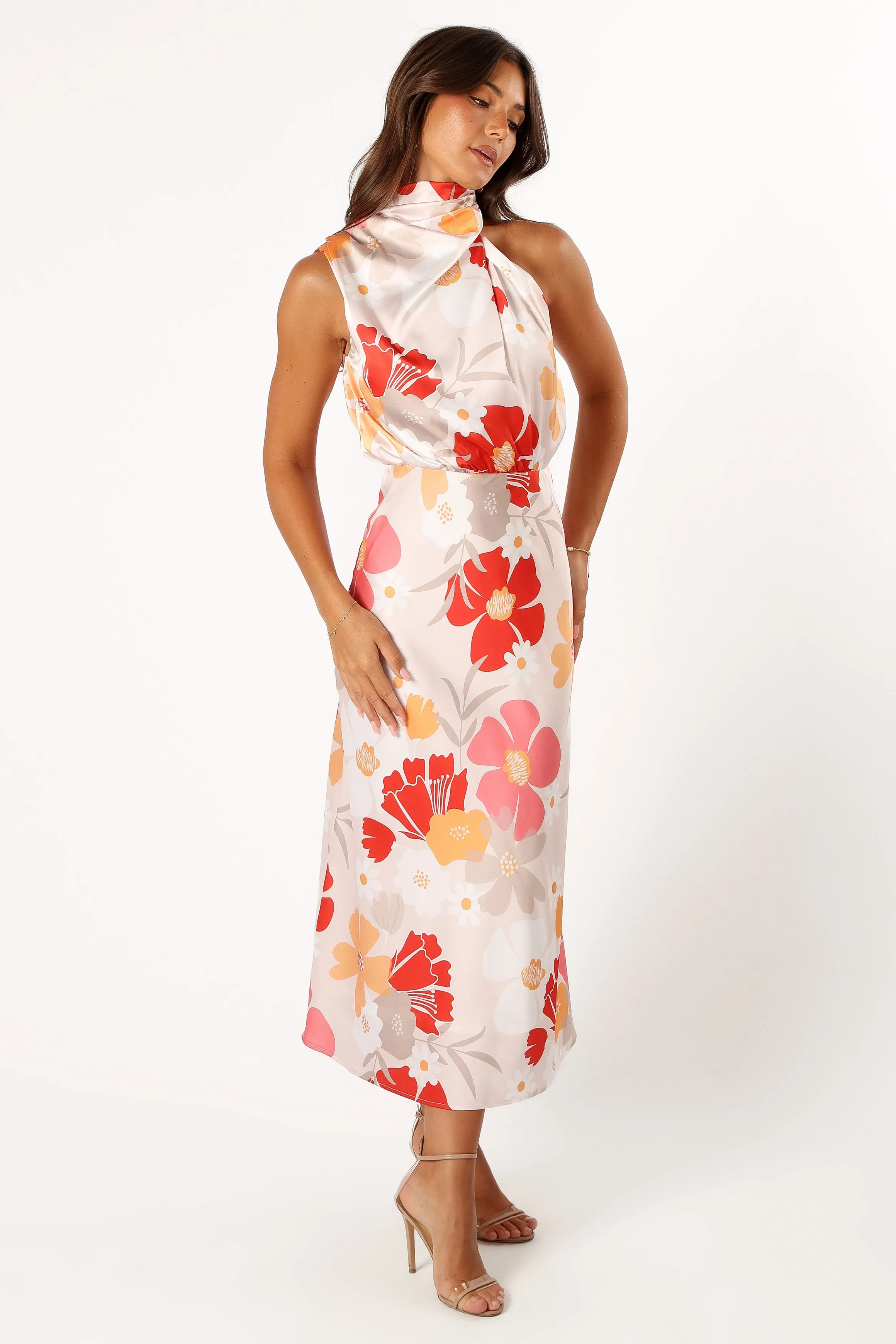 Anabelle Halter Neck Midi Dress - Positano Floral