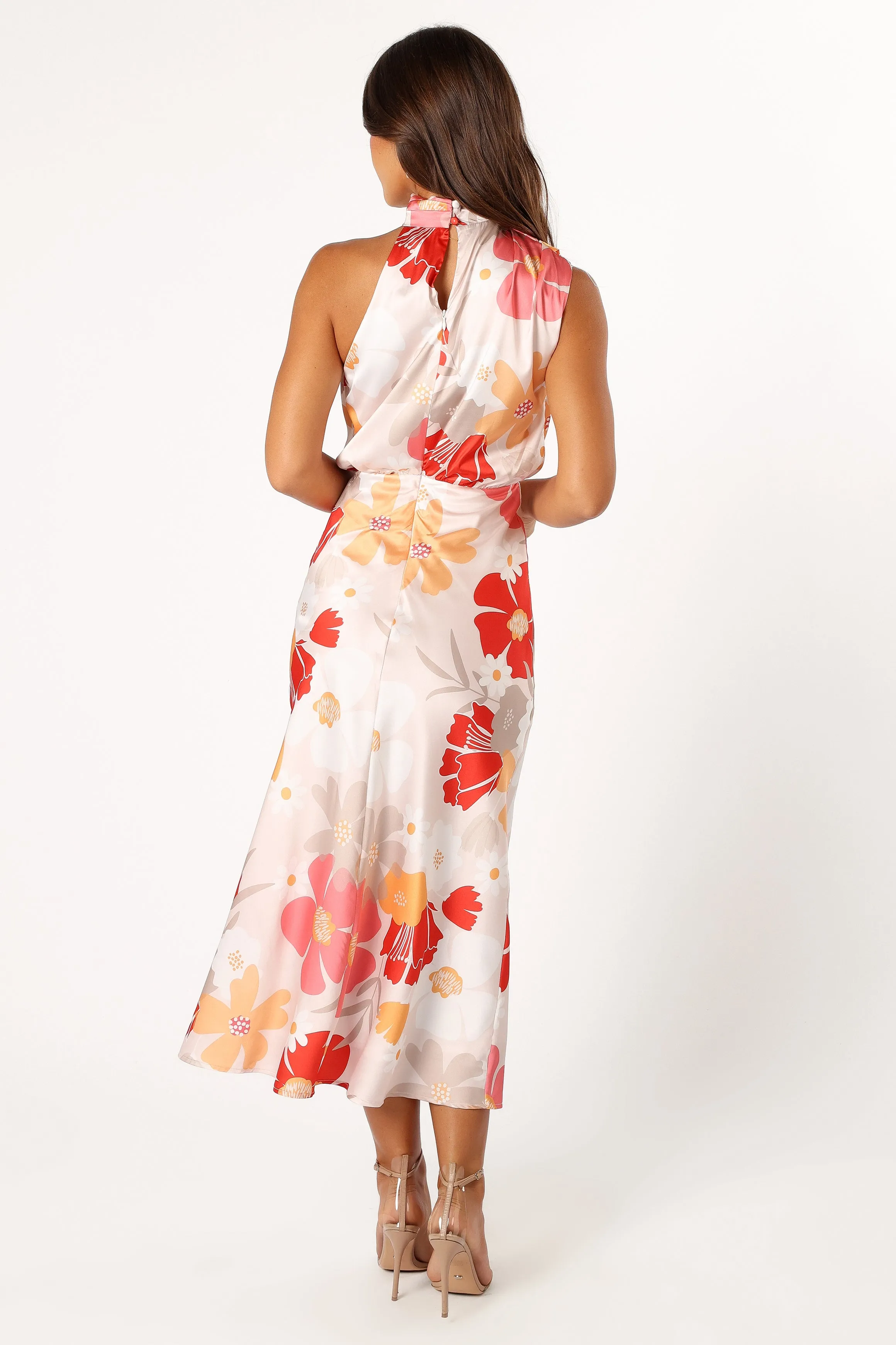 Anabelle Halter Neck Midi Dress - Positano Floral