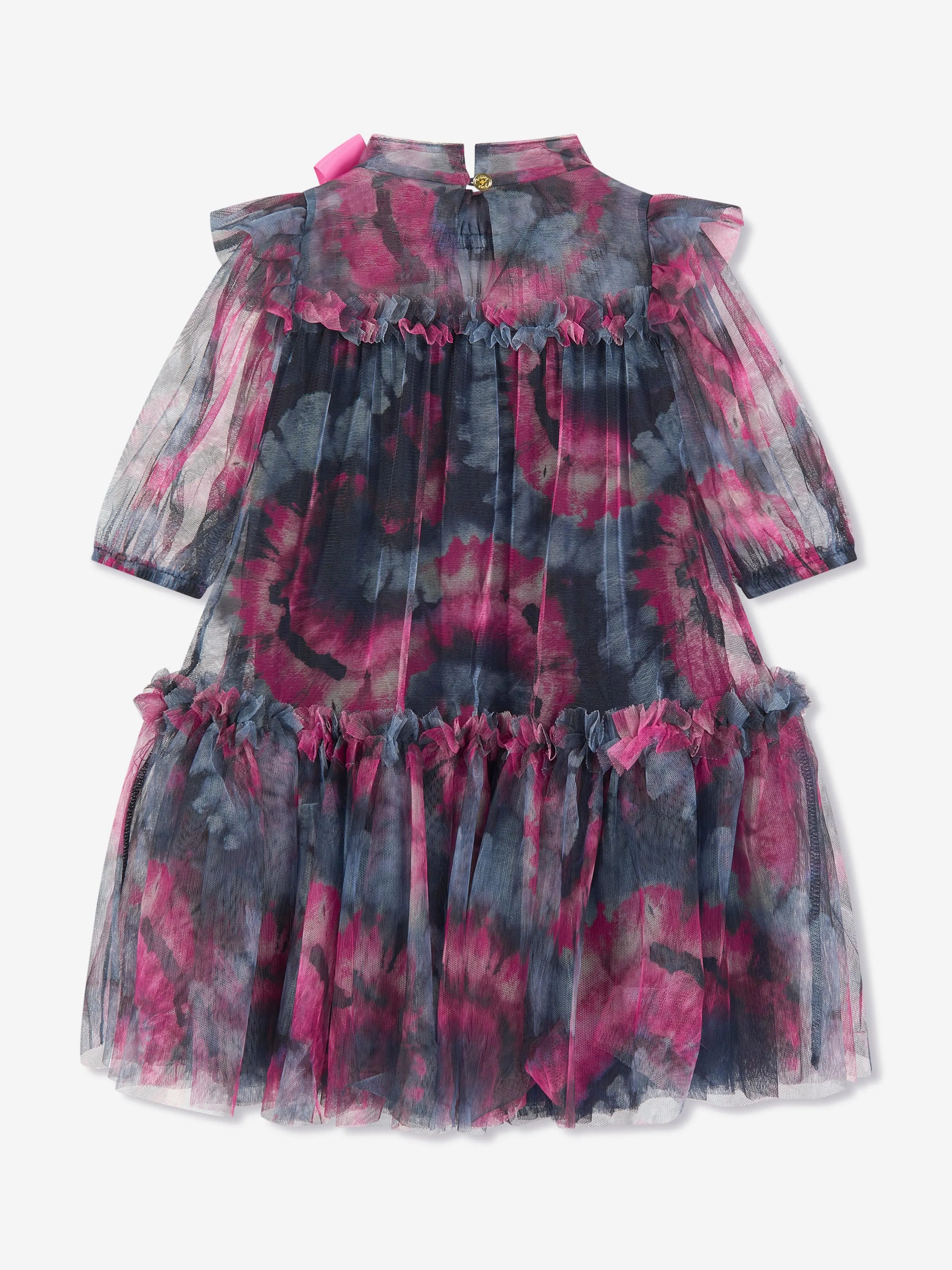 Angels Face Girls Myrtle Tie Dye Dress in Navy