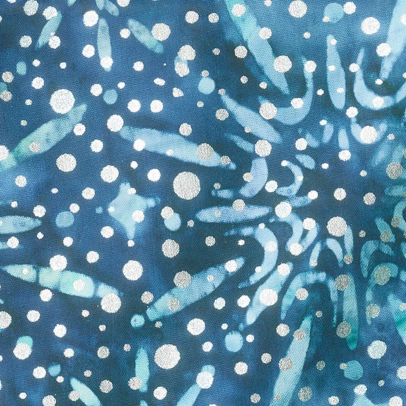 Artisan Batiks Magical Winter - Snowflakes Evening Metallic Yardage