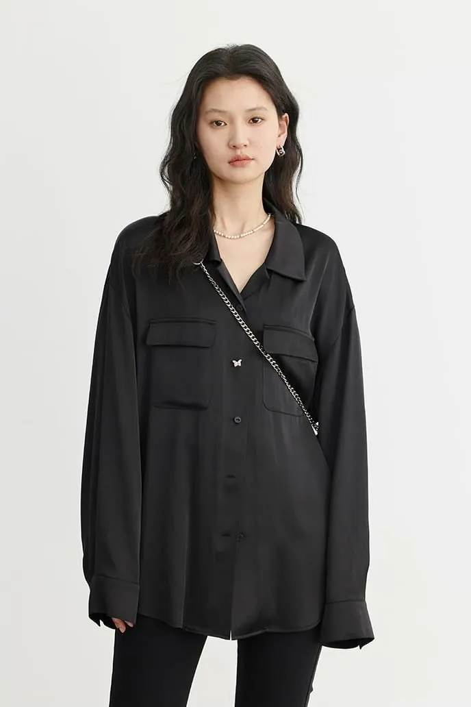 Asymmetric Butterfly Button Shirt