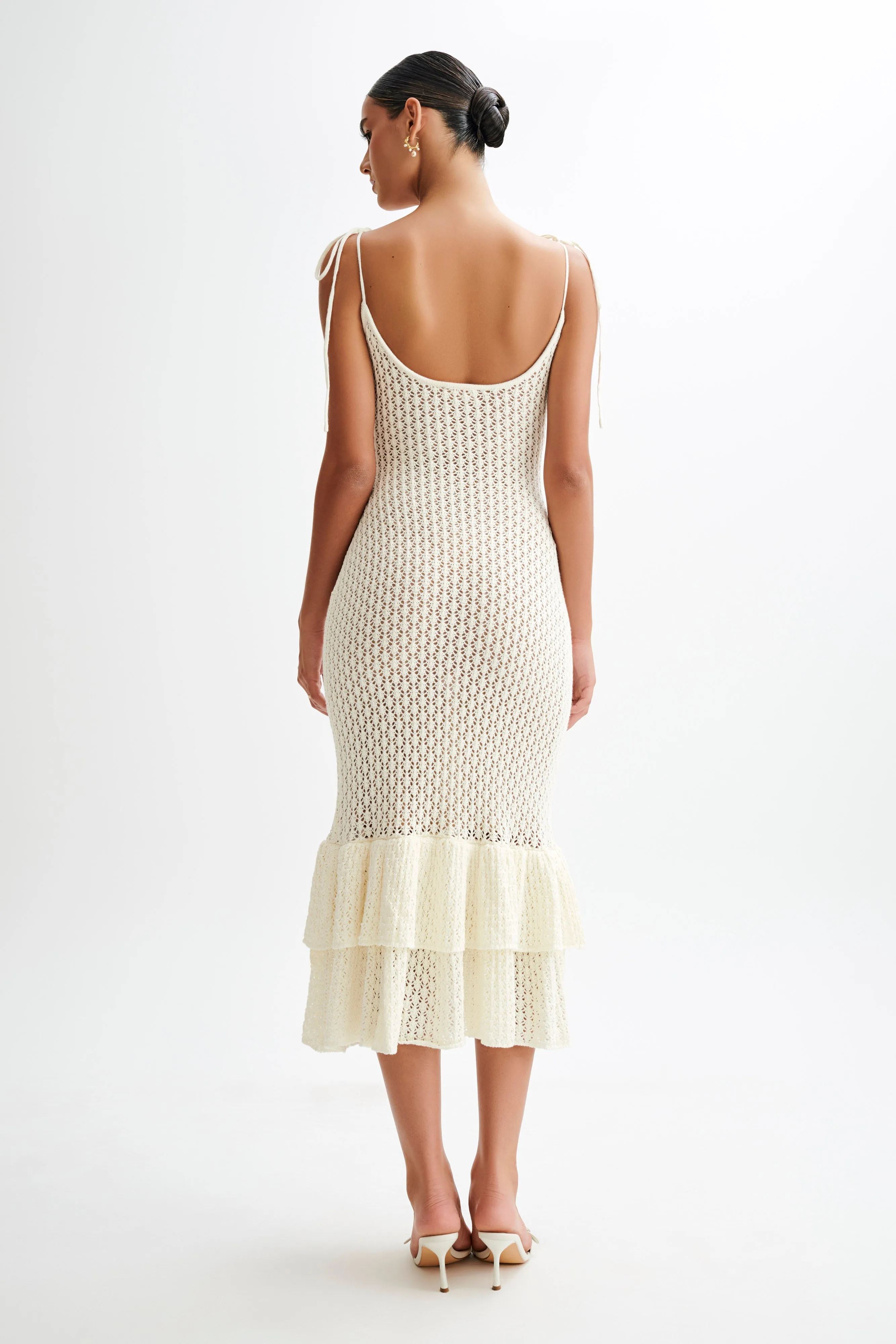 Bianca Knit Midi Dress - Ivory