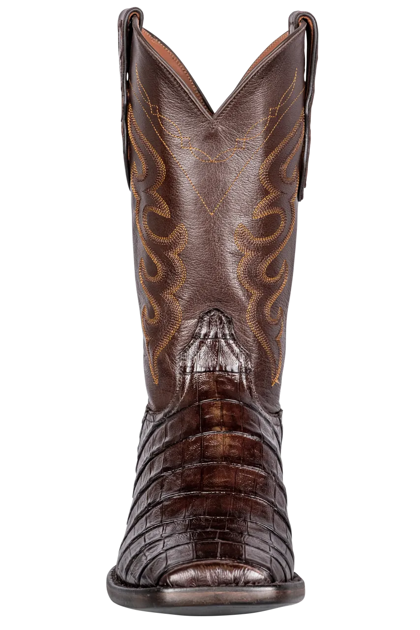 Black Jack Men's Select Caiman Belly Cowboy Boots - Chocolate