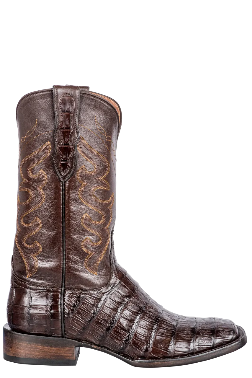 Black Jack Men's Select Caiman Belly Cowboy Boots - Chocolate