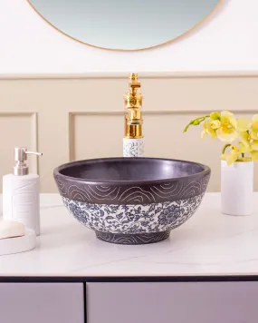 Blackline Porcelain Counter Top Basin