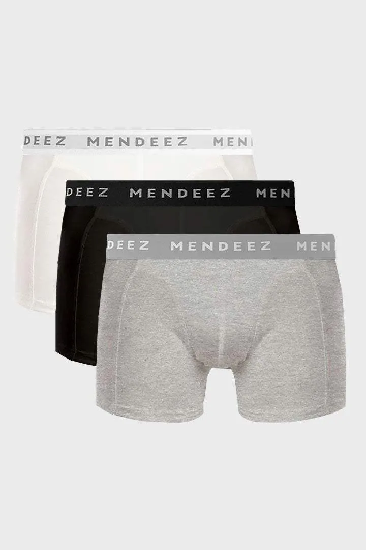 Boxer Briefs - Heather Grey, Black & White Pack Of 3