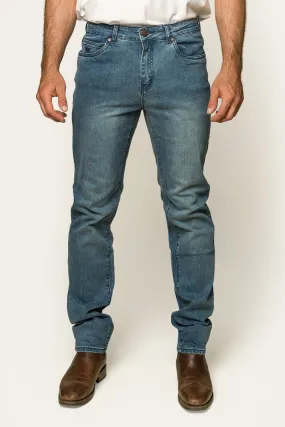 Burke Mens Tapered Slim Leg Jean - Light Blue