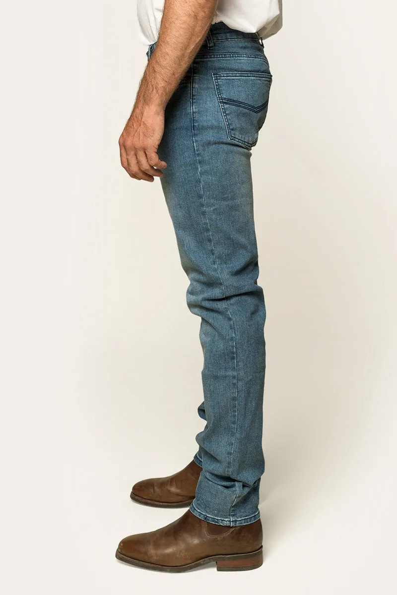 Burke Mens Tapered Slim Leg Jean - Light Blue