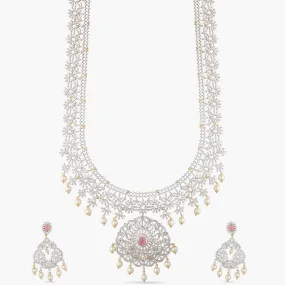 Candri Nakshatra CZ Long Necklace Set