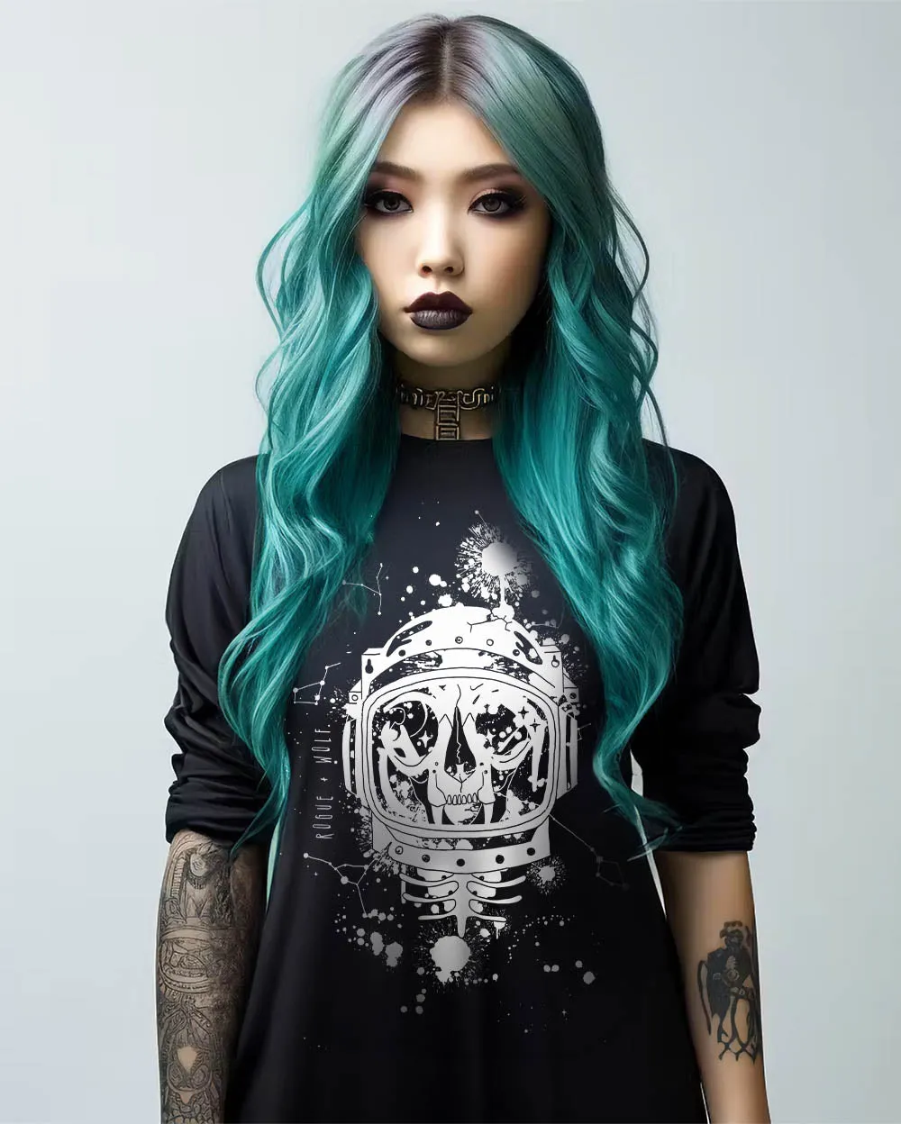 Cat-Astro-Phy Long Sleeve Tee - Unisex & Vegan Alt Goth Cyberpunk Top Grunge Aesthetic Fashion Cool Gothic gifts