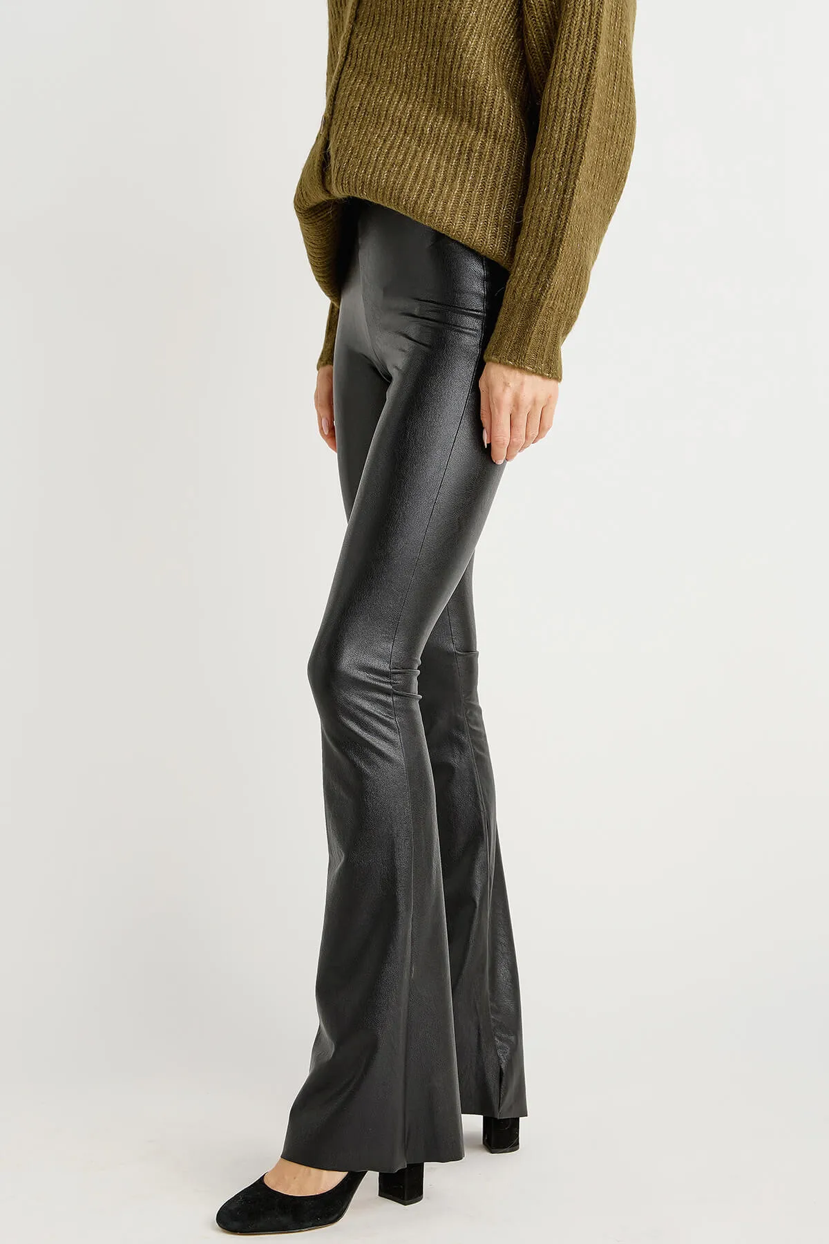 Commando Full Length Faux Leather Flare Leggings