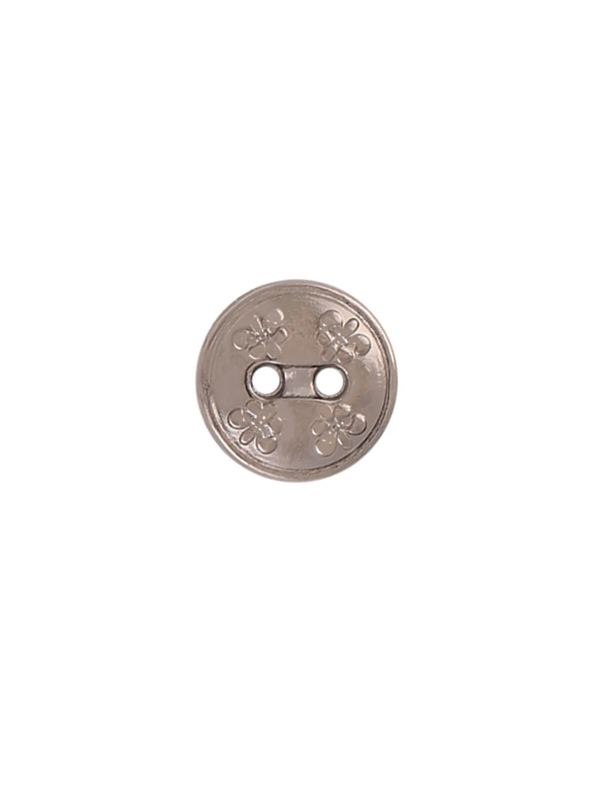 Floral Design Engraved 2-Hole Metal Shirt Buttons