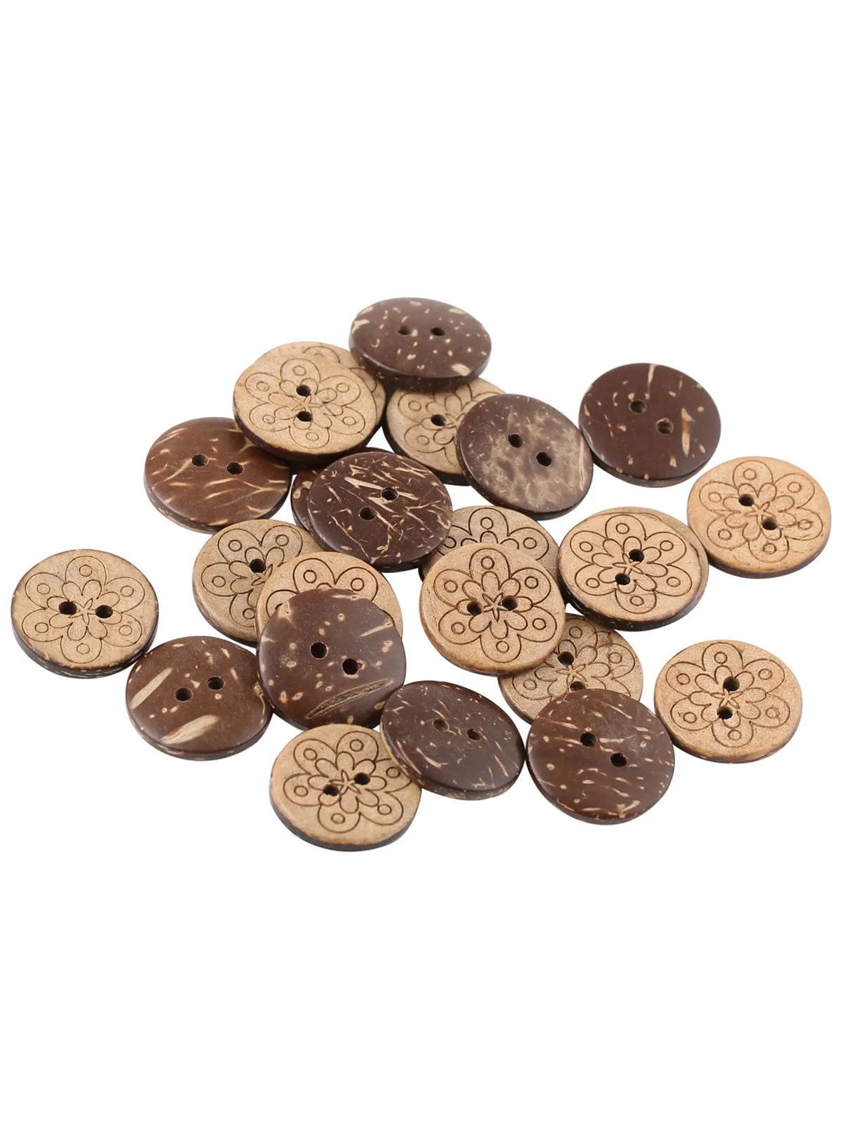 Flower Design Round Shape Coco Buttons for Sweaters