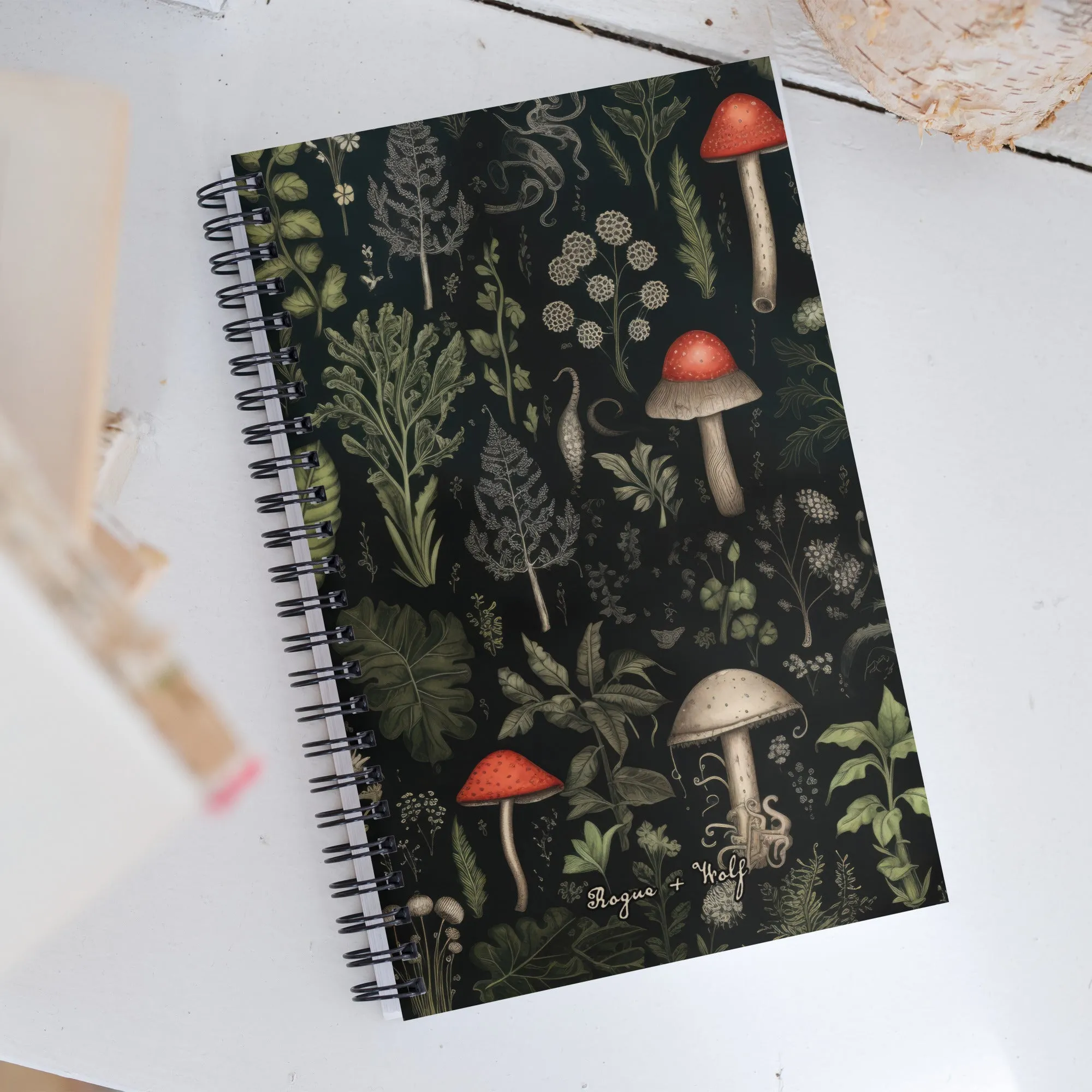 Foraging Spiral Notebook - Gothic Dark Academia Journal Uni & College Essentials - Gothic Stationery Journal for Home Office School