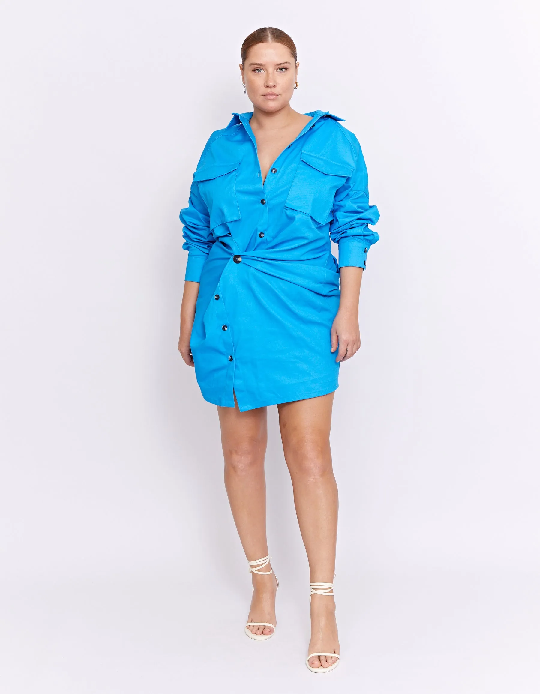 FORBES MINI DRESS | POOL BLUE