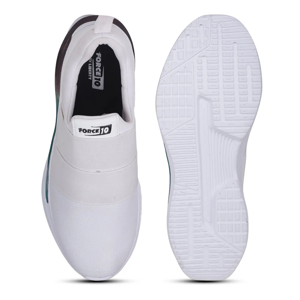 Force 10 By Liberty Men BLAKES-2E White Sports Non Lacing Shoes