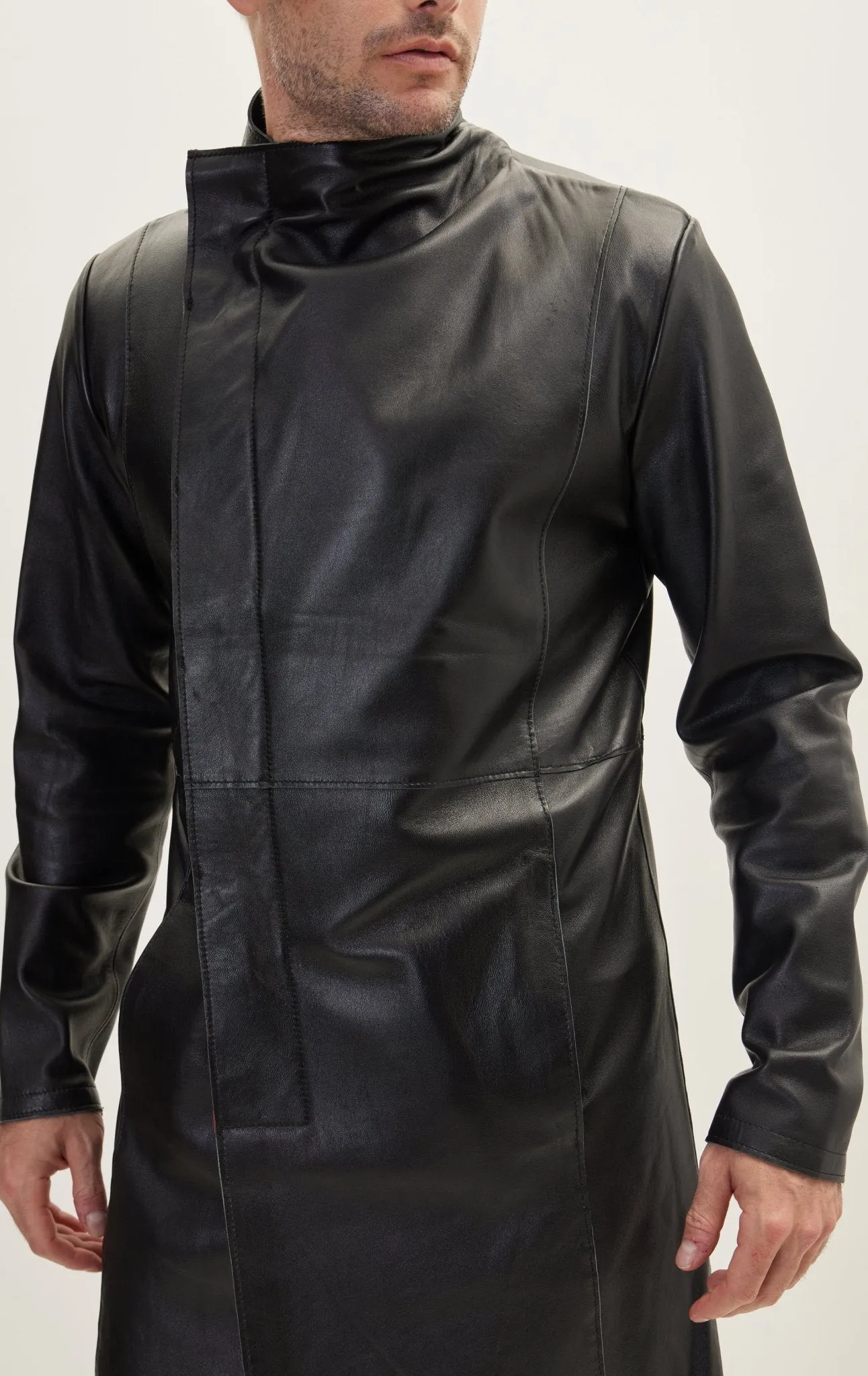 Genuine Leather Rebel Jacket - Black Red