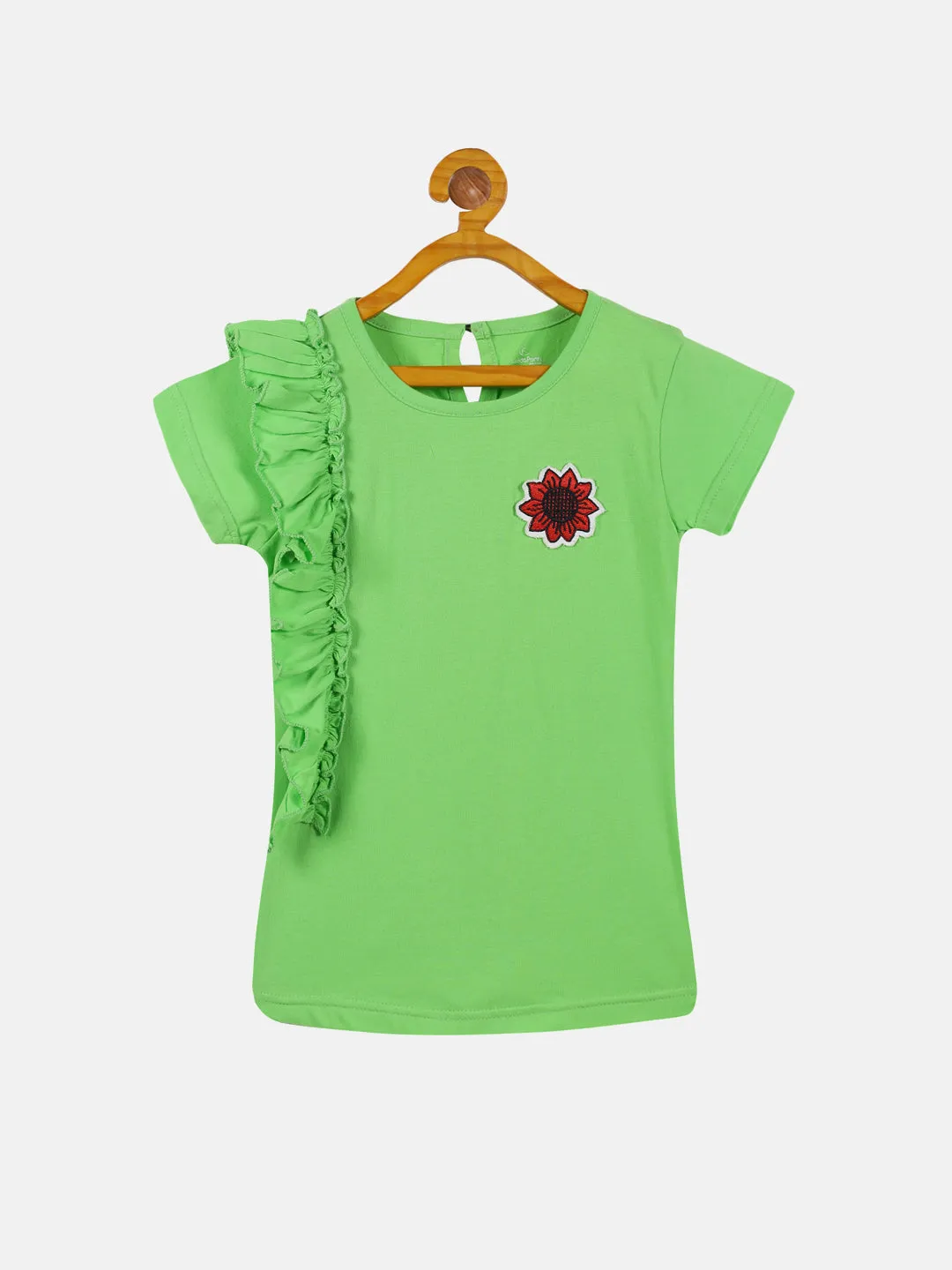 Girls Frill Tee with Badge