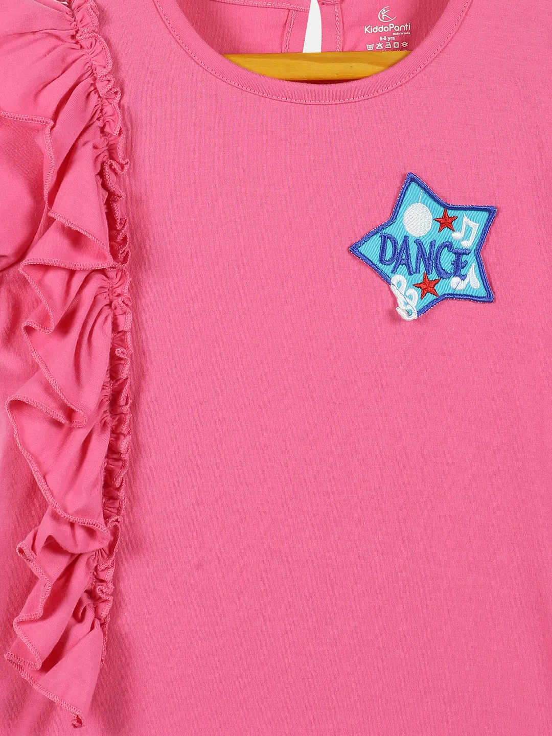 Girls Frill Tee with Badge