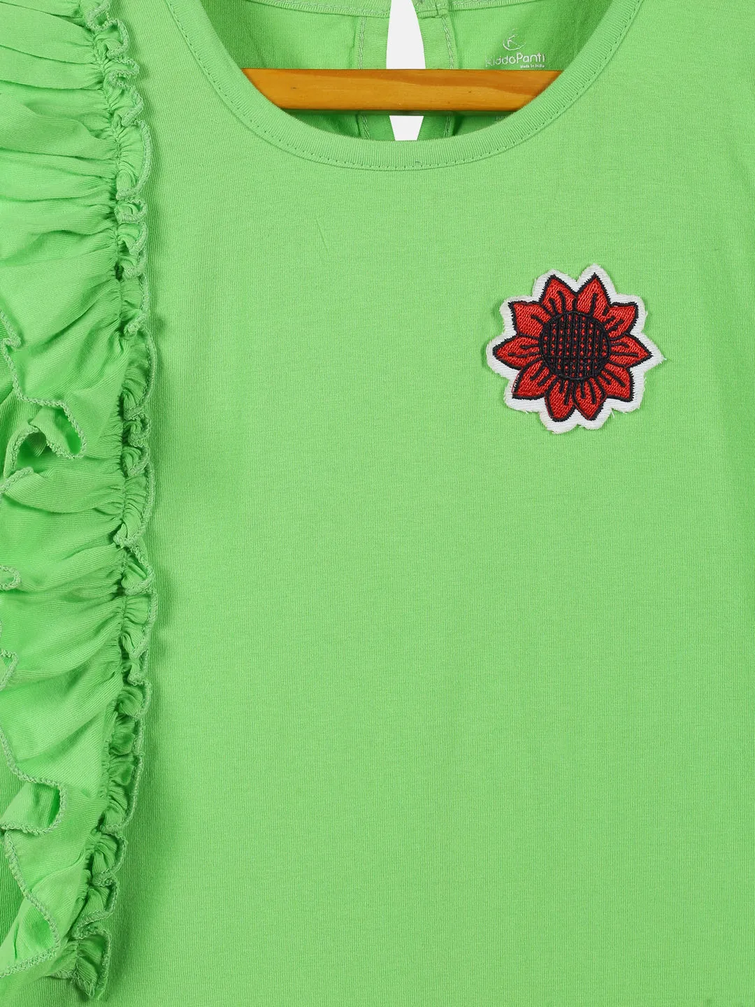 Girls Frill Tee with Badge