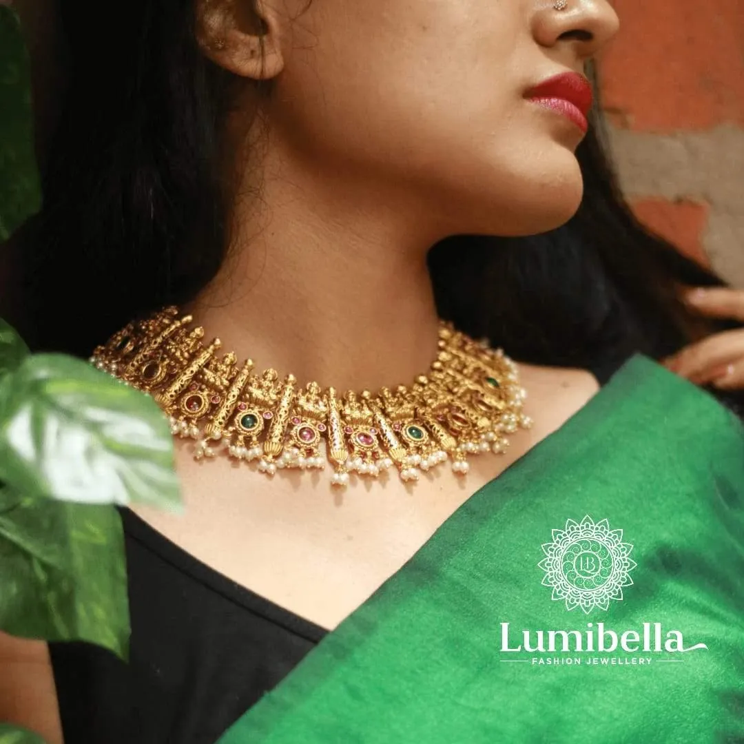 Goddess Lakshmi Short Necksets