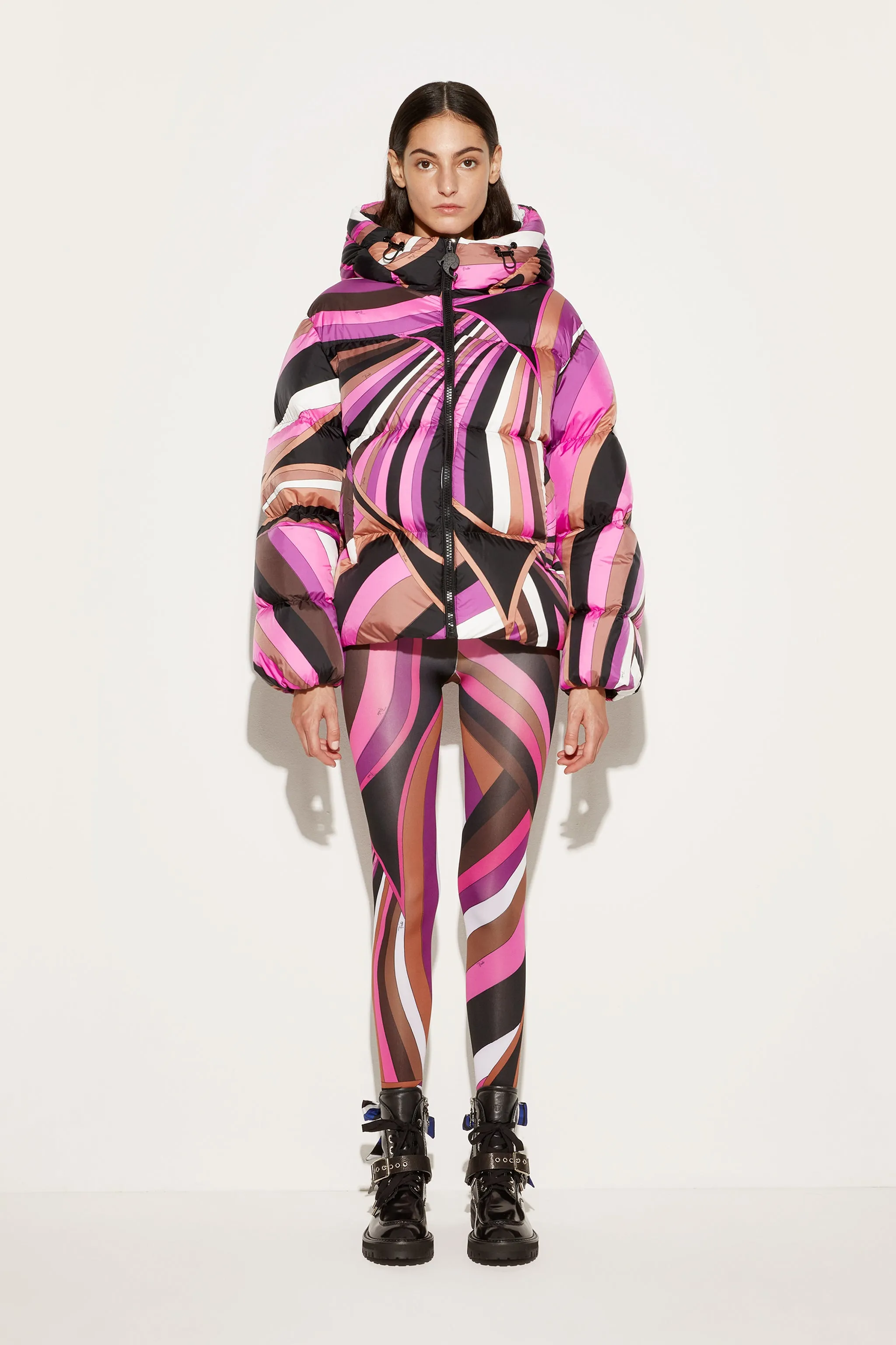 Iride-Print Padded Jacket