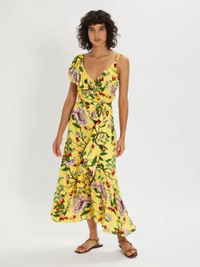 Isadora Peony Yellow Midi Dress