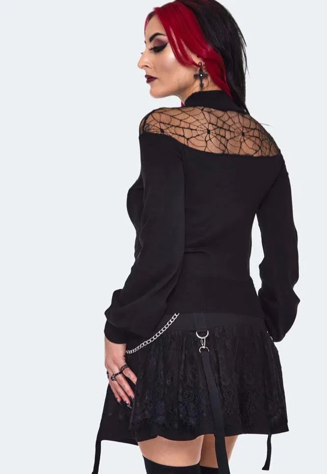 Jawbreaker - Spiderweb Lace Black - Pullover