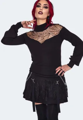 Jawbreaker - Spiderweb Lace Black - Pullover