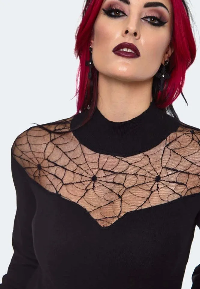 Jawbreaker - Spiderweb Lace Black - Pullover