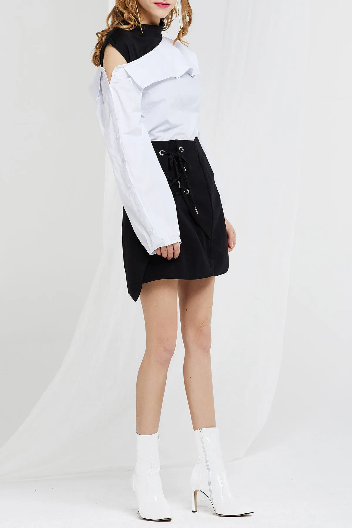 Jenia Lace Up Skirt