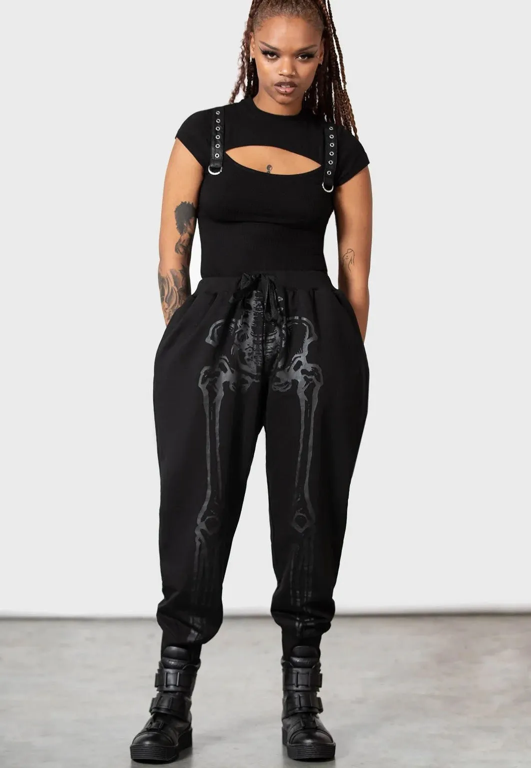 Killstar - Bone Idles Black - Sweat Pants