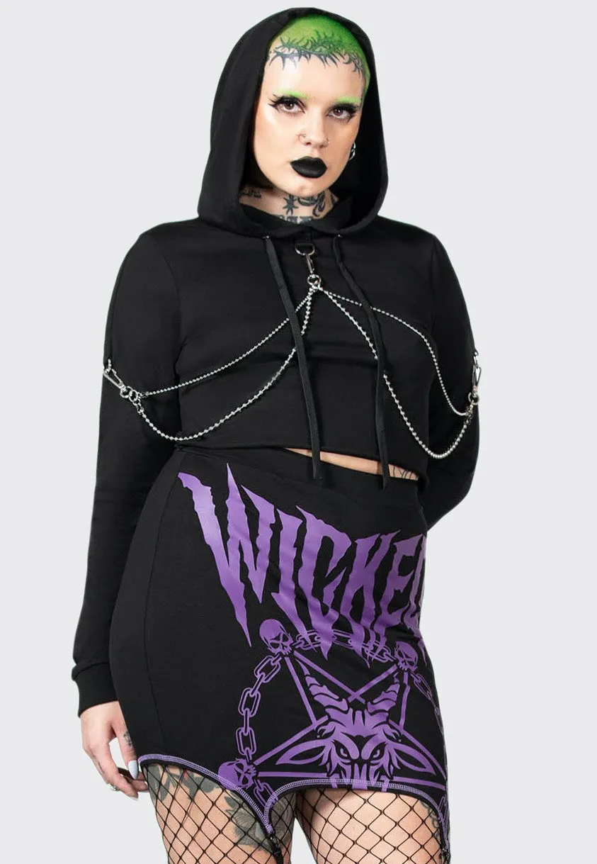 Killstar - Wicked Crop Crew Black - Hoodie