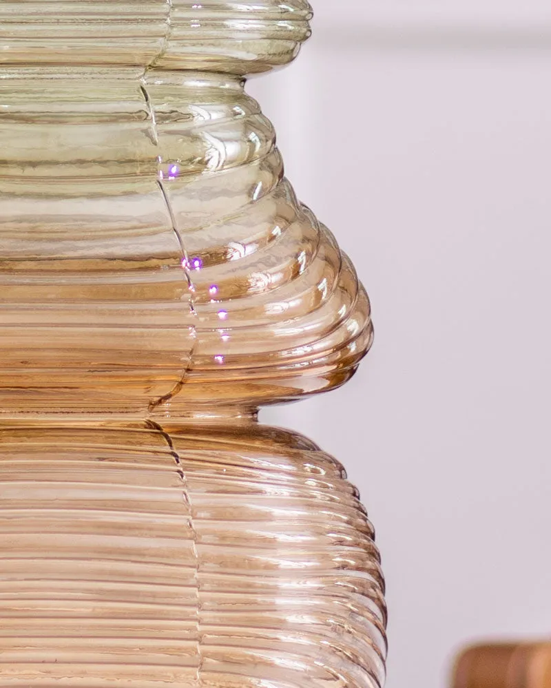 'Layered Brilliance' Flower Glass Vase