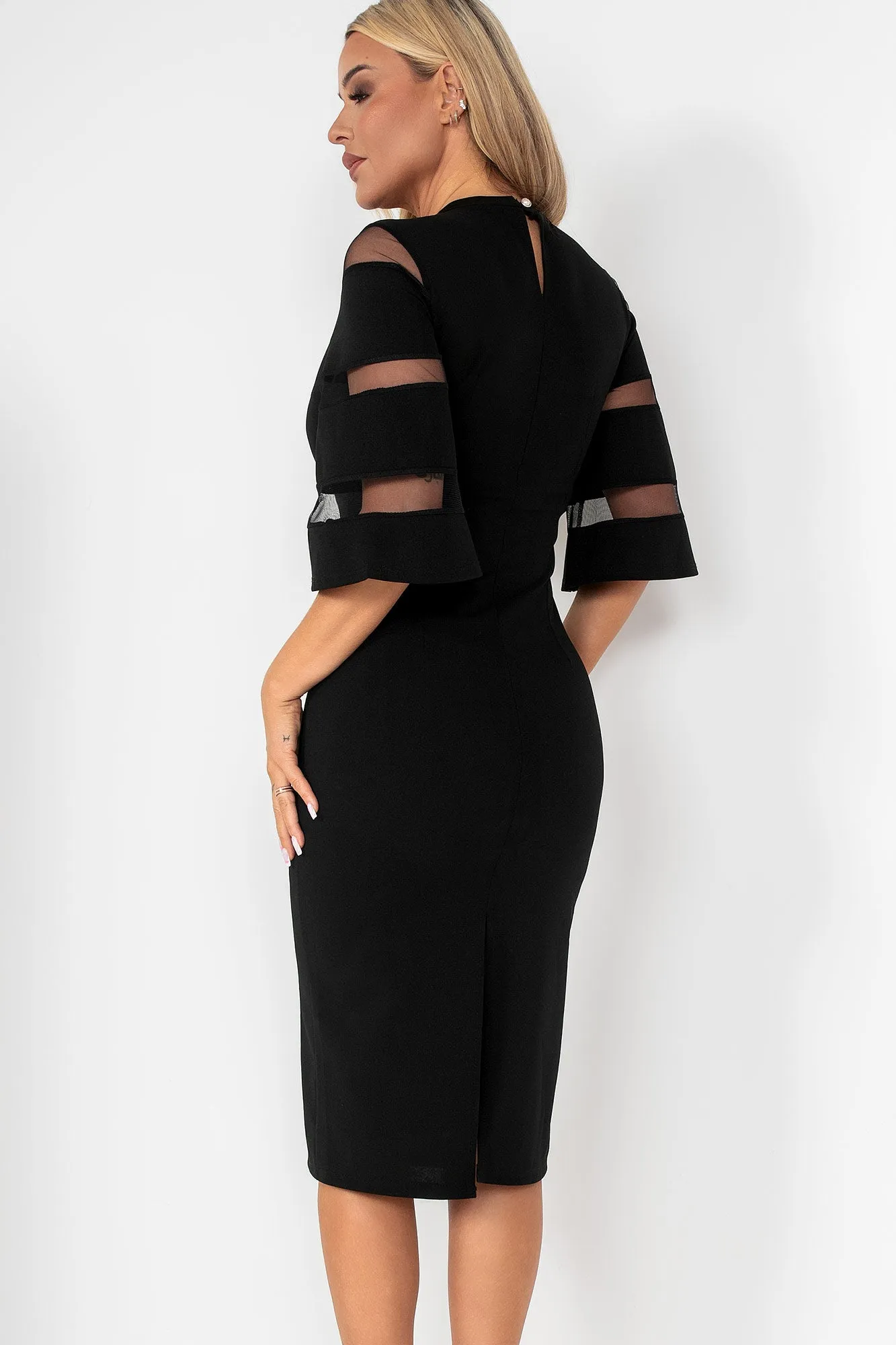 Linda Black Midi Dress