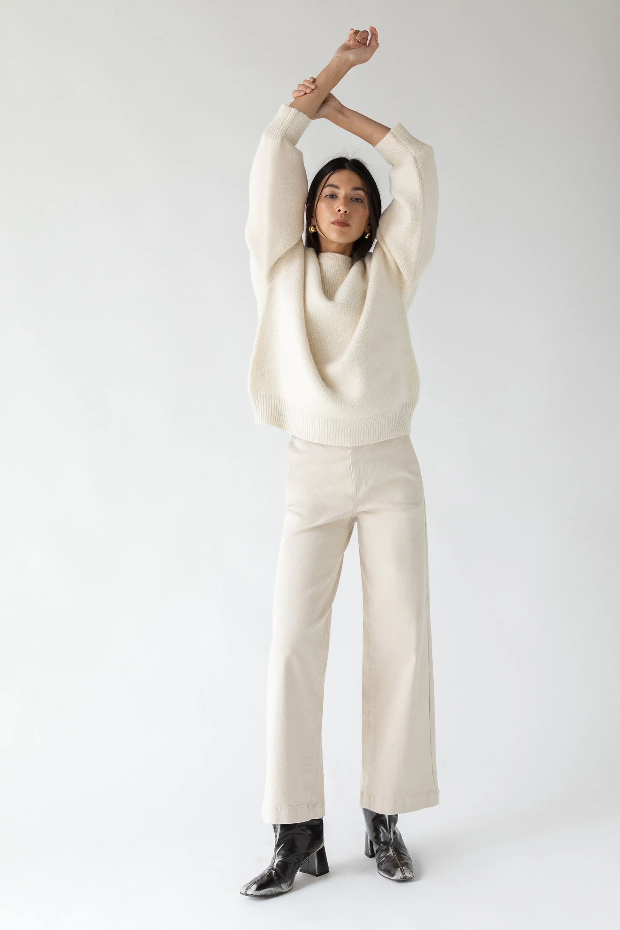 LONG LENGTH 30 TWILL WIDE LEG PANT