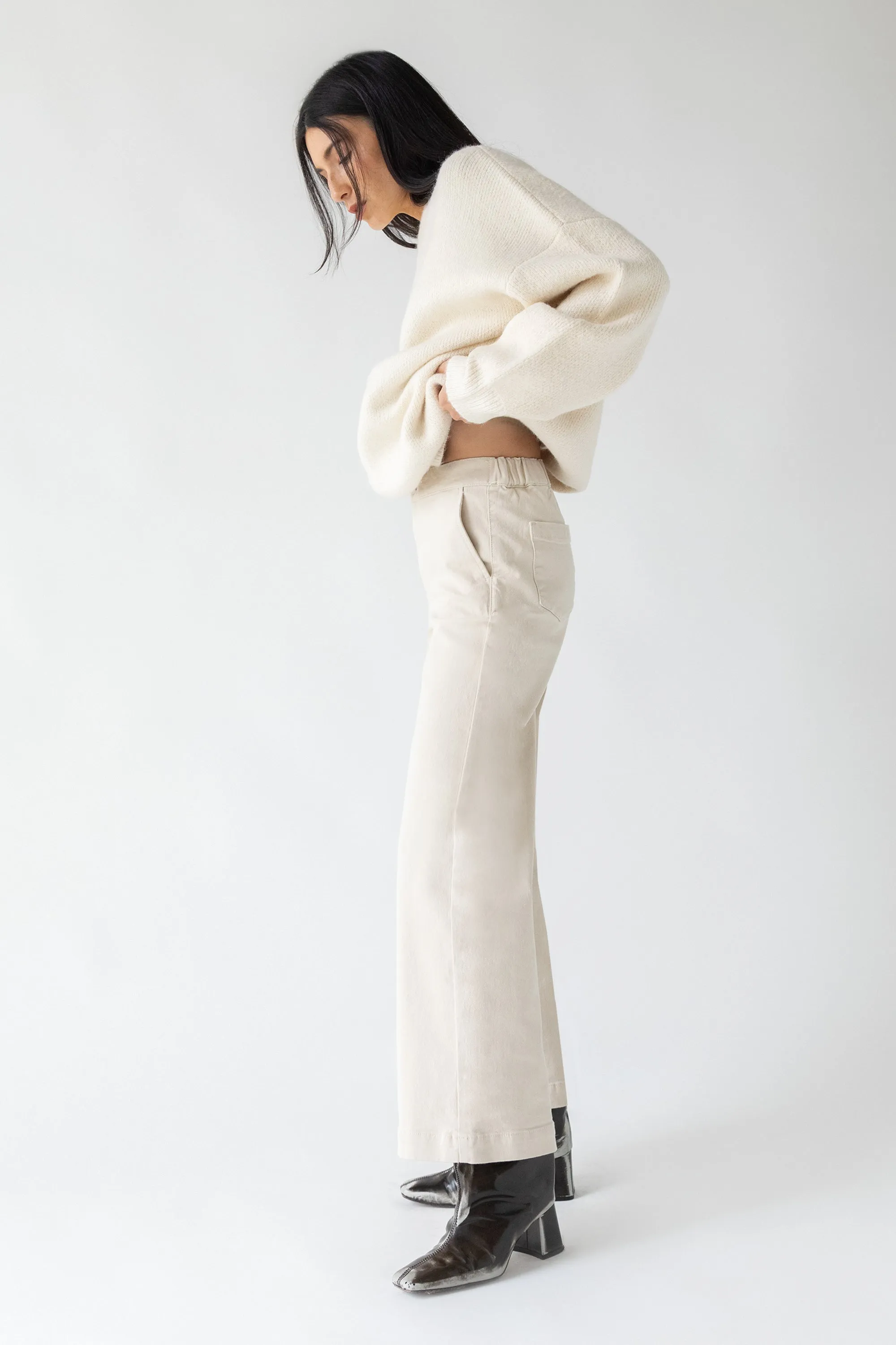 LONG LENGTH 30 TWILL WIDE LEG PANT