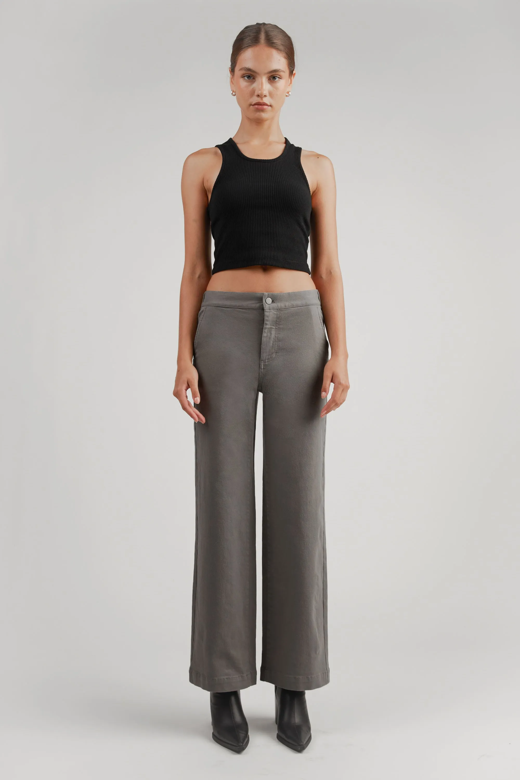 LONG LENGTH 30 TWILL WIDE LEG PANT