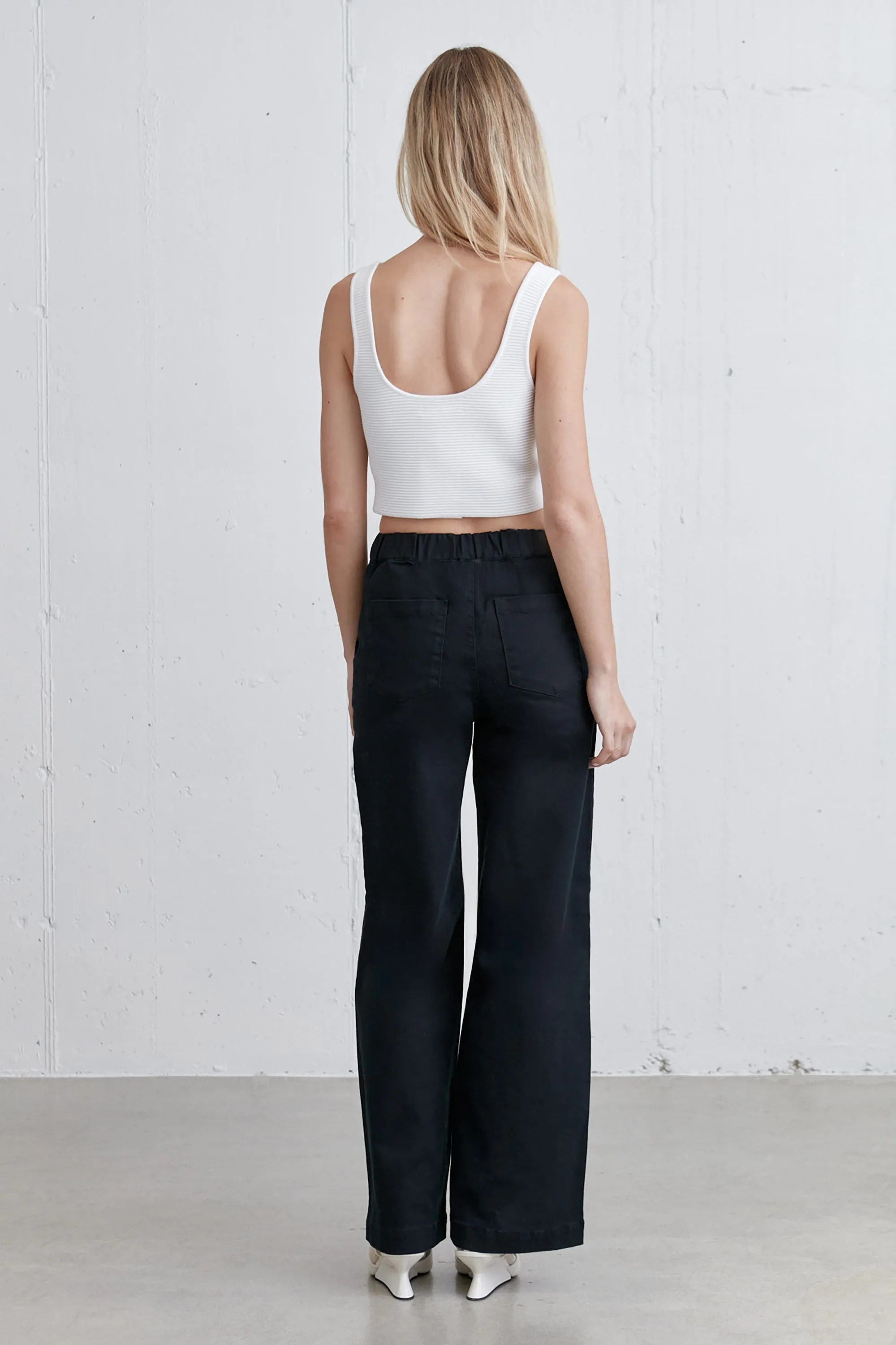 LONG LENGTH 30 TWILL WIDE LEG PANT