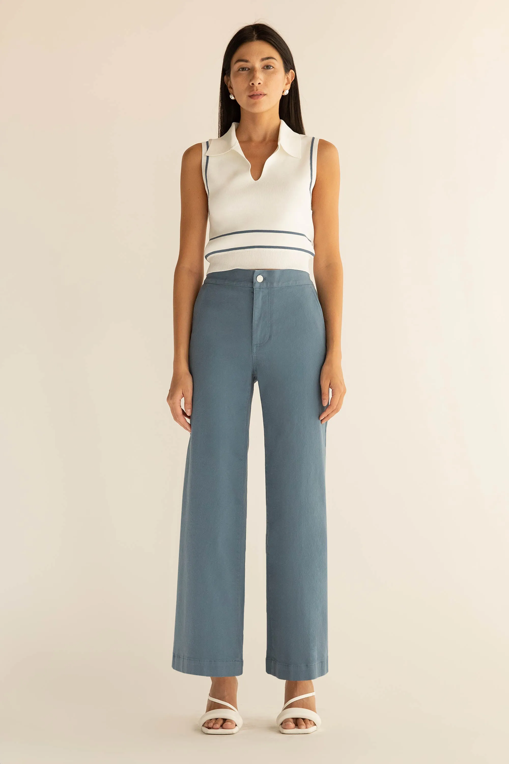 LONG LENGTH 30 TWILL WIDE LEG PANT