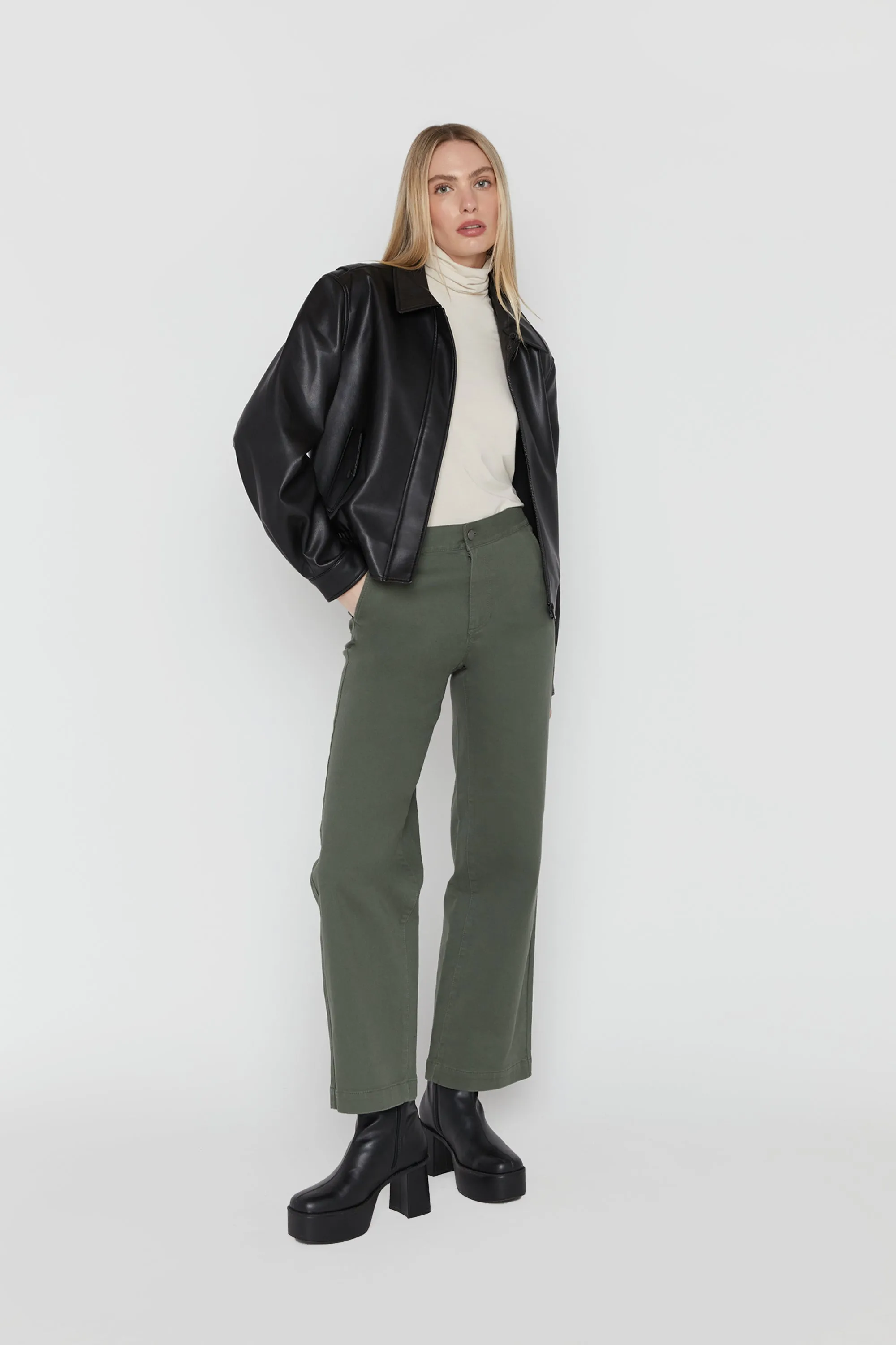 LONG LENGTH 30 TWILL WIDE LEG PANT