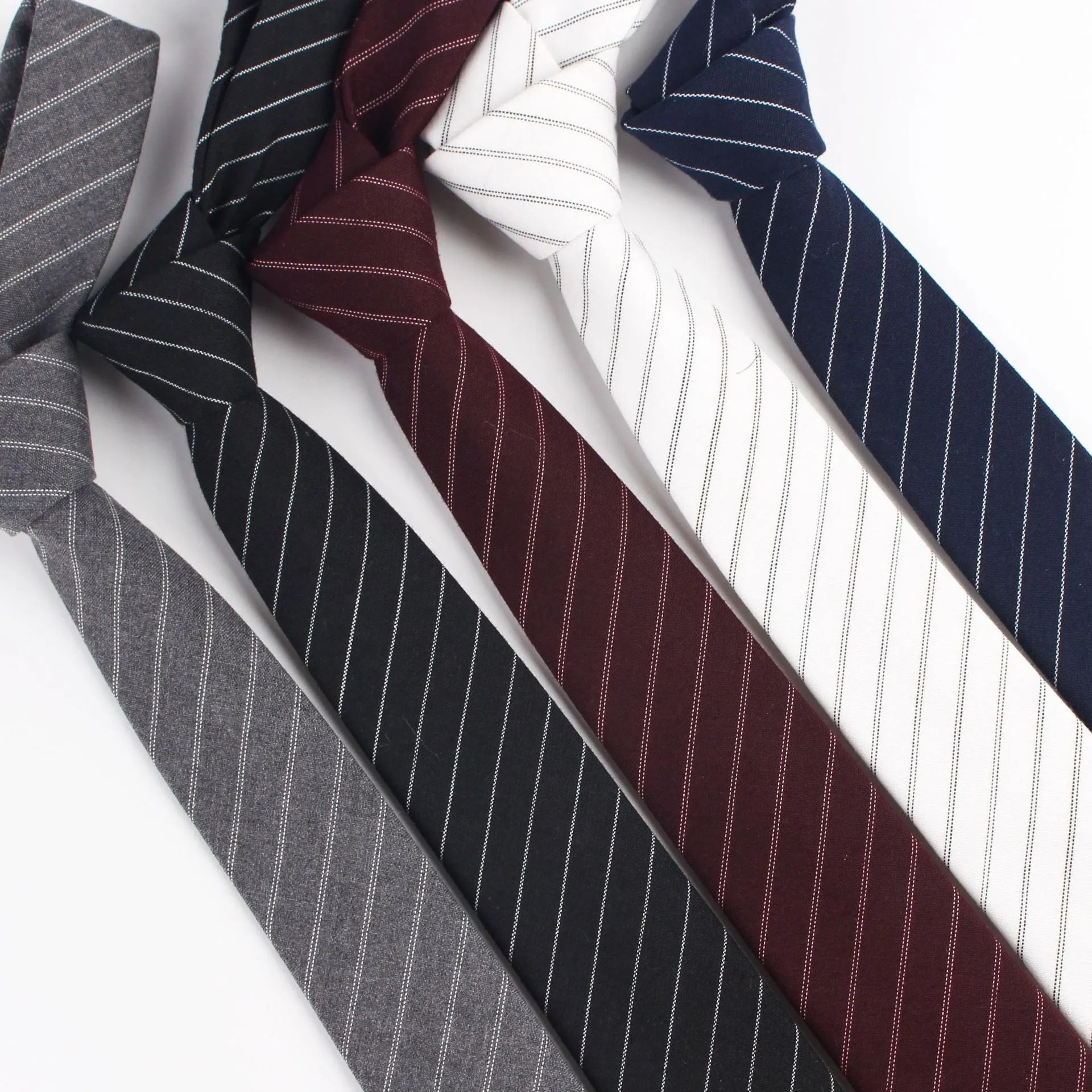 Men's Casual Business Cotton Striped Tie