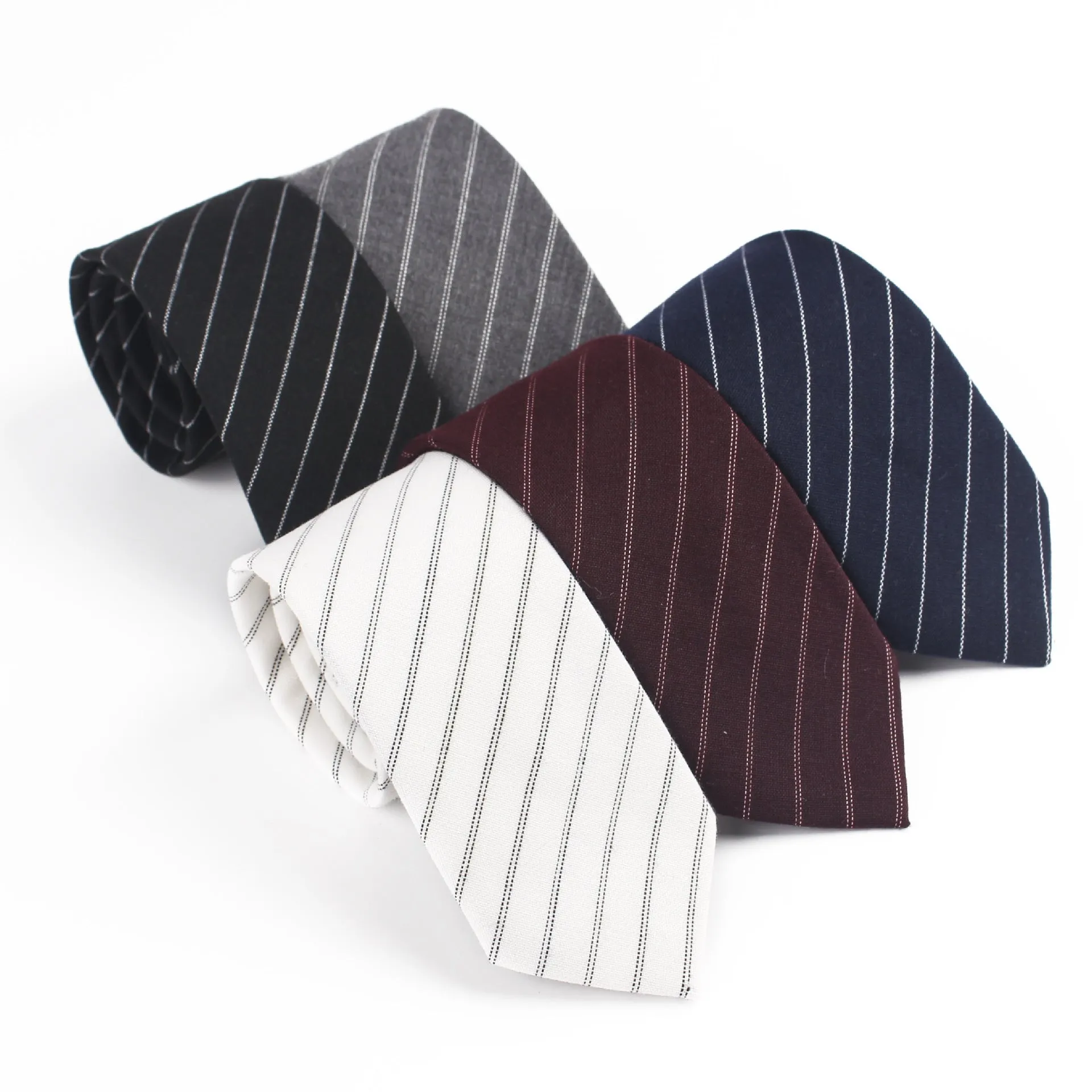 Men's Casual Business Cotton Striped Tie