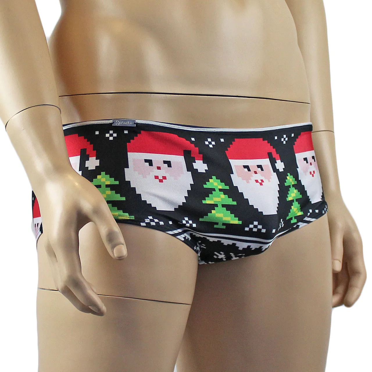 Mens Digital Santa HoHoHo Merry Christmas Briefs