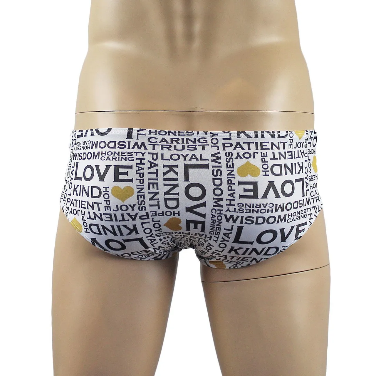 Mens Inspirational Love and Happiness Mini Boxer Briefs