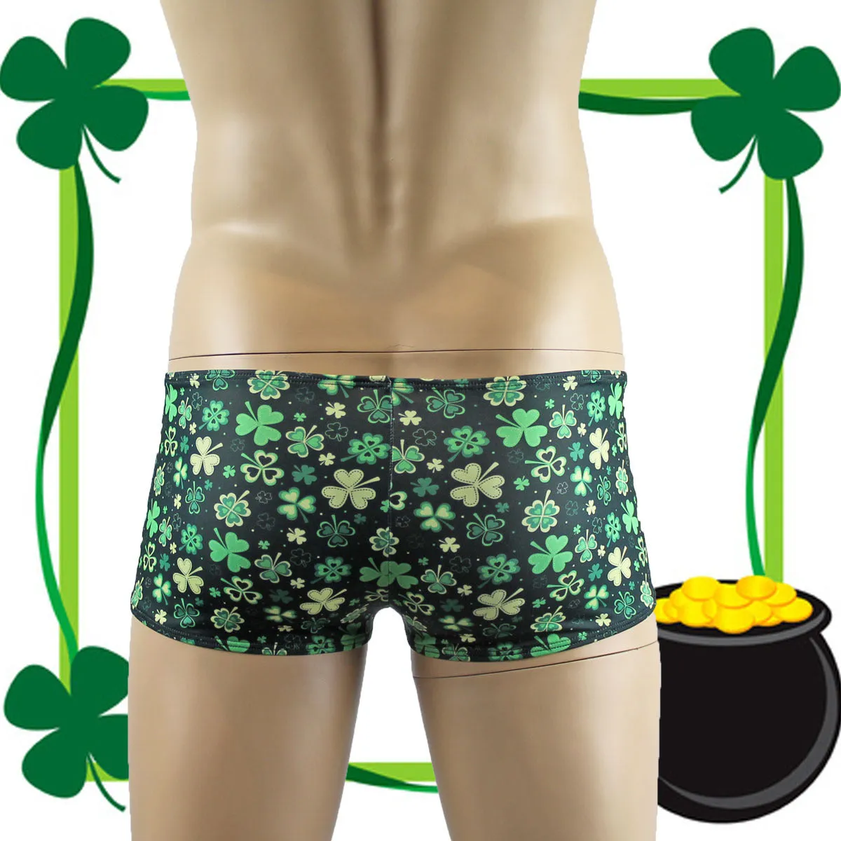 Mens St Patricks Day the Luck of The Irish Mini Boxer Shorts