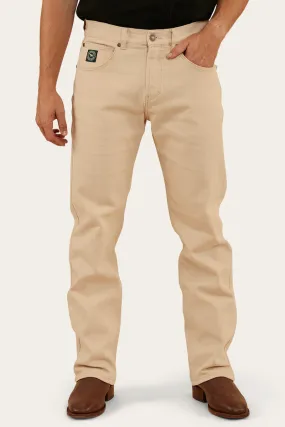 Muster Mens Slim Straight Fit Jean - Dark Sand